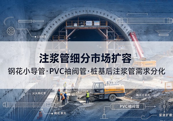 开州区注浆管细分市场扩容，隧道钢花小导管、PVC 袖阀管、桩基后注浆管需求分化